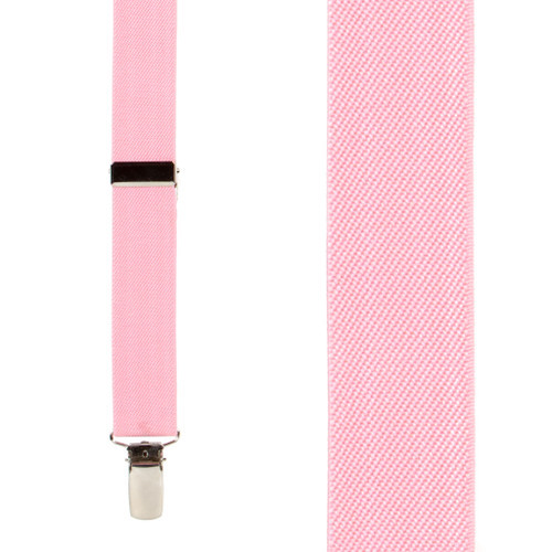 1 Inch Wide Clip Suspenders (X-Back) - LIGHT PINK