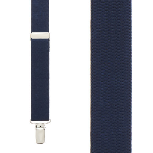 1 Inch Wide Clip Suspenders (Y-Back) - NAVY BLUE