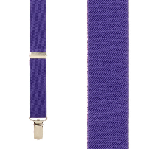 1 Inch Wide Clip Suspenders (Y-Back) - PURPLE