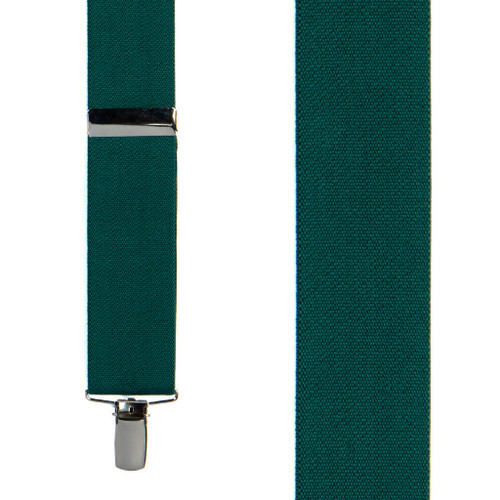 1.5 Inch Wide Clip Suspenders - GREEN