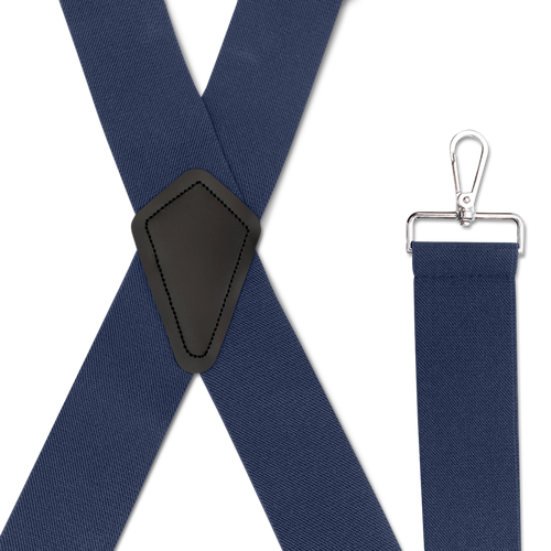 NAVY 2 inch X-Back Suspenders - Trigger Snap