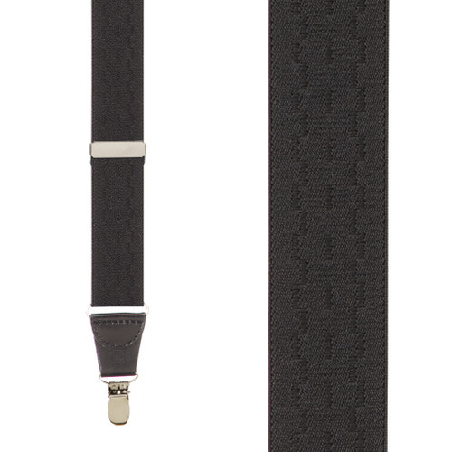 BLACK Jacquard New Wave Suspenders - Clip