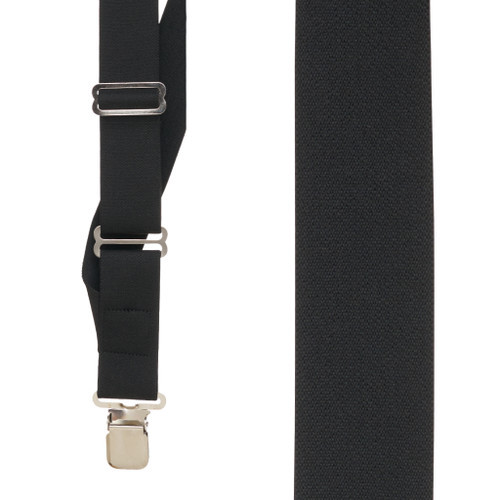 Black Side Clip Suspenders, 1.5-Inch Wide - Construction Clip