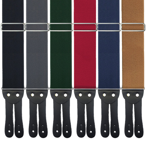 Logger Suspenders - 2-Inch Wide - Button