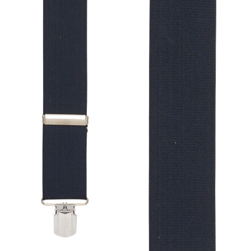 NAVY 2-Inch Wide Pin Clip Suspenders