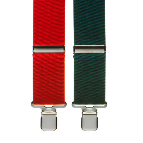 Red/Green Suspenders - 2 Inch Wide