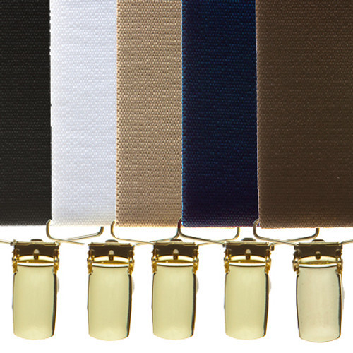 Brass Clip Suspenders - 1.5 Inch Wide