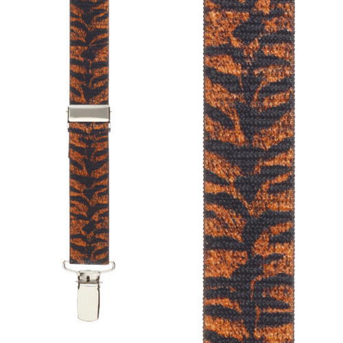 Tiger Print Suspenders - 1 Inch Y-Back