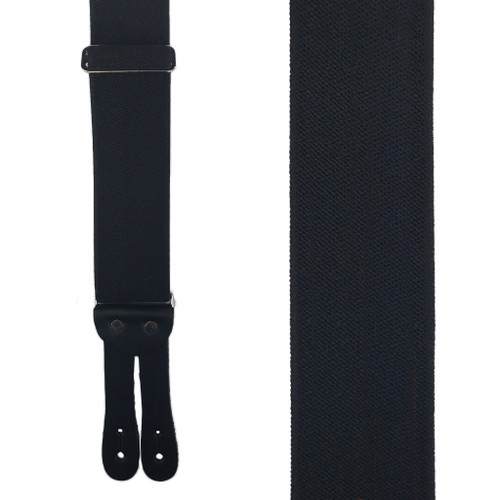 Super Tuff X-Back Button Work Suspenders - 2 Inch Wide BLACK