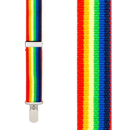 Rainbow 1.5-Inch Small Pin Clip Suspenders