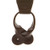 1 Inch Wide Button Suspenders - BROWN