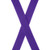 1 Inch Wide Clip Suspenders (X-Back) - PURPLE