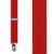 1 Inch Wide Clip Suspenders (X-Back) - RED