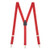 1 Inch Wide Clip Suspenders (Y-Back) - RED