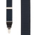 1.25 Inch Wide Y-Back Clip Suspenders - NAVY BLUE (Black Leather)