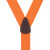 1.5 Inch Wide Button Suspenders - ORANGE