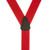 1.5 Inch Wide Button Suspenders - RED