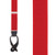 1.5 Inch Wide Button Suspenders - RED