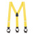 1.5 Inch Wide Button Suspenders - YELLOW