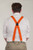 1.5 Inch Wide Clip Suspenders - ORANGE