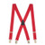 1.5 Inch Wide Pin Clip Suspenders - RED