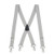 1.5 Inch Wide X-BACK Trigger Snap Suspenders - LIGHT GREY