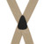 1.5 Inch Wide X-BACK Trigger Snap Suspenders - TAN
