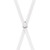 1/2 Inch Wide Skinny Suspenders - WHITE