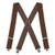 2 Inch Wide Clip Suspenders - BROWN