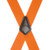 2 Inch Wide Construction Clip Suspenders - ORANGE