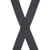 2 Inch Wide Pin Clip Suspenders - DARK GREY