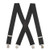 2-Inch Wide Pin Clip Suspenders - BLACK