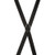 3/4 Inch Wide Thin Suspenders - BLACK (Satin)