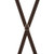3/4 Inch Wide Thin Suspenders - Matte BROWN