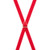 3/4 Inch Wide Thin Suspenders - RED (Matte)