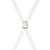 3/4 Inch Wide Thin Suspenders - WHITE (Satin)
