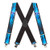 Blue Flames Suspenders - 2 Inch Wide Clip
