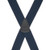 Navy Side Clip Suspenders, 1.5-Inch Wide - Pin Clip