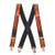 ORANGE FLAMES 2-Inch Wide Pin Clip Suspenders