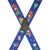 Santa on Blue Suspenders - 1.5 Inch Wide Clip