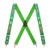 Santa on Green Suspenders - 1.5 Inch Wide Clip