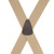 Tan Side Clip Suspenders, 1.5-Inch Wide - Pin Clip