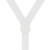 WHITE 1.25-Inch Elastic Y-Back - Small Pin Clip