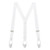 White Grosgrain BUTTON Suspenders