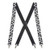 White Music Notes on Black Suspenders - CLIP