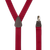 Red 1.25-Inch Elastic Y-Back Suspenders - Brown Drop Clip