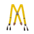 CANARY YELLOW 1.25-Inch Elastic X-Back Suspenders - Button On Ears