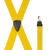 CANARY YELLOW 1.25 Inch X-Back Suspenders, Brass - Brown Drop Clip