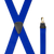 ROYAL BLUE 1.25 Inch X-Back Suspenders, Brass - Drop Clip