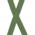 OLIVE GREEN 2 inch X-Back Suspenders, Cross Sewn - Trigger Snap